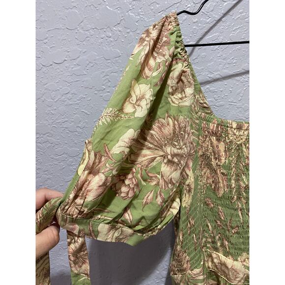 Aguabendita x Target Green Floral Dress Size L NWT Boho COQUETTE Girly - Picture 4 of 8